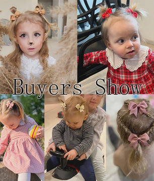 Set van 10 Handgemaakte Strikjes Haarclips voor Baby Meisjes - Lint Strikjes Haaraccessoires