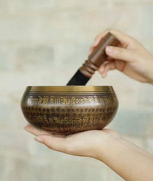 Grote Tibetaanse Klankschaal - Handgemaakt Messing voor Meditatie & Klankhealing
