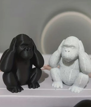 Set van 3 Drie Apen Beeldjes - Niet Zien, Niet Horen, Niet Zeggen - Woonkamer Decoratie