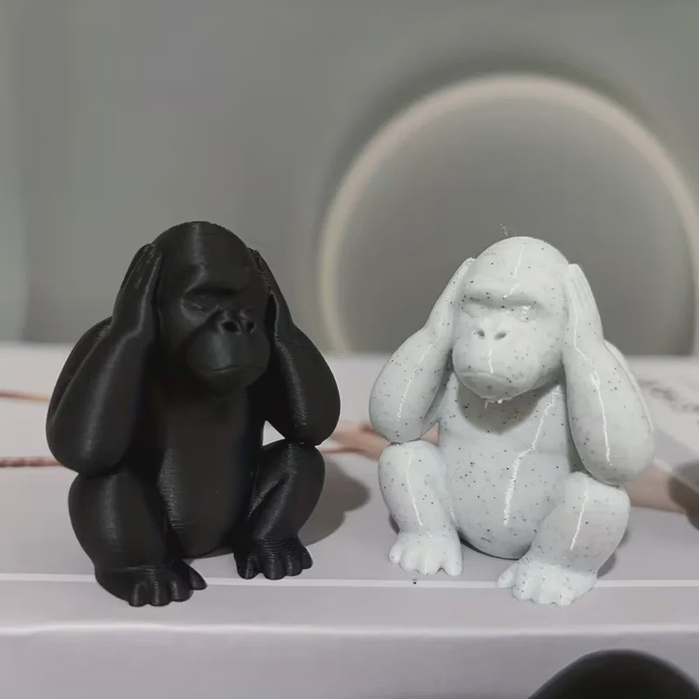 Set van 3 Drie Apen Beeldjes - Niet Zien, Niet Horen, Niet Zeggen - Woonkamer Decoratie