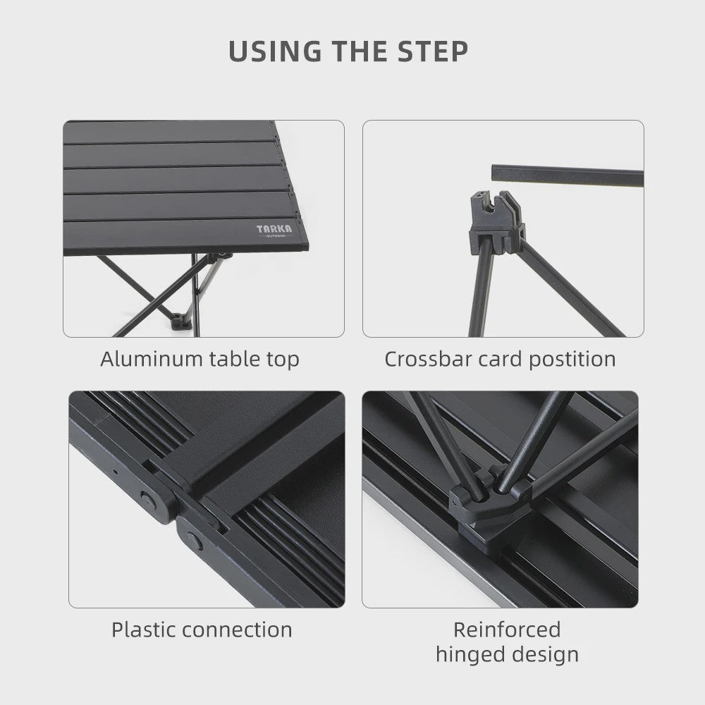 Tarka Opvouwbare Campingtafel - Lichtgewicht Aluminium Tafel voor Buiten, BBQ & Picknick