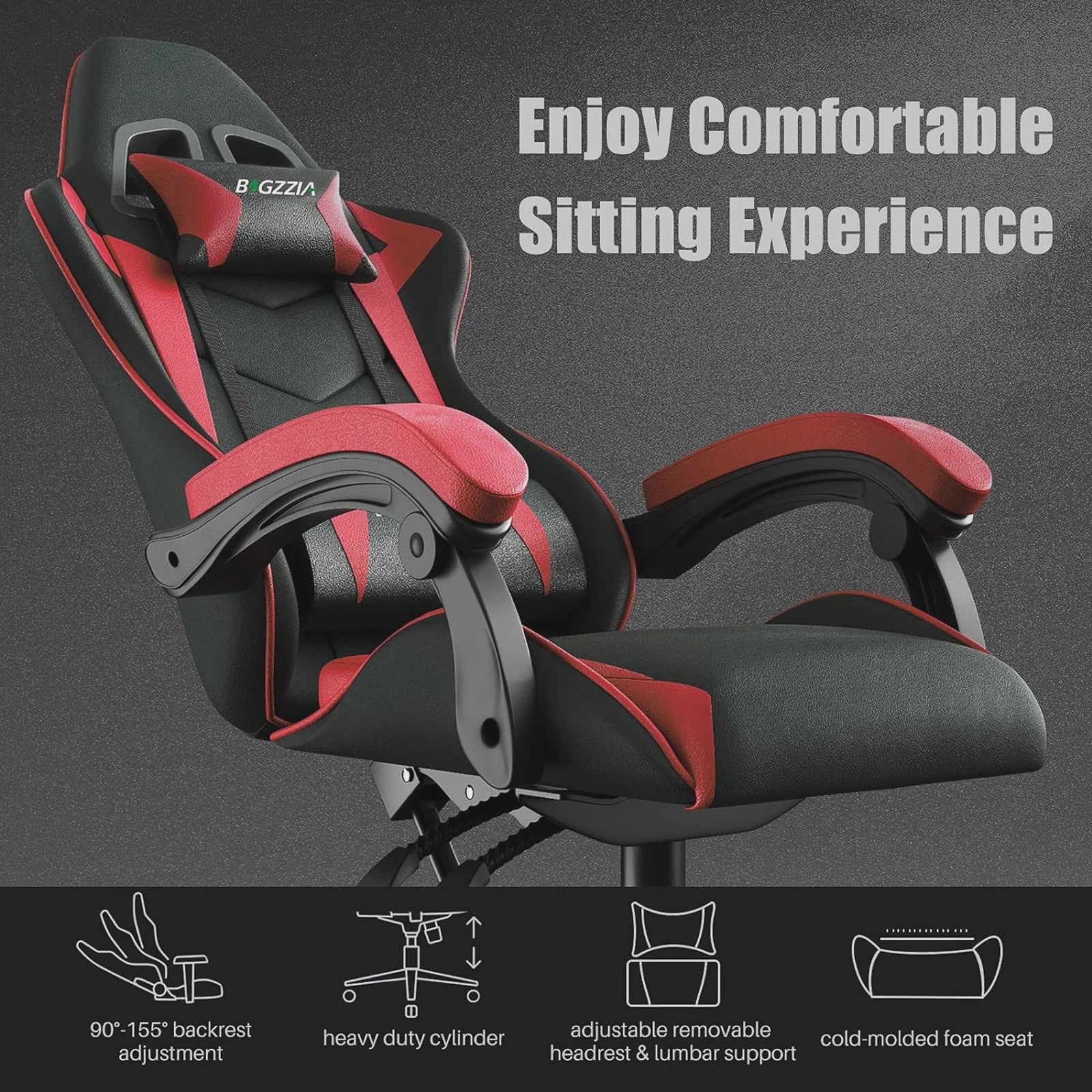 Ergonomische Gaming PC Stoel - Ademend Bureau & Computer Stoel met Lendesteun