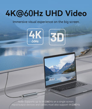 Vention 5-in-1 USB-C Hub: 4K@60Hz HDMI, 3x USB 3.0, PD 100W Docking Station