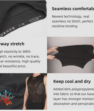 DAREVIE Seamless Fiets Onderlaag - Ademend & Compressie voor Heren en Dames