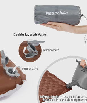 Naturehike Ultralichte Kampeerluchtmatras R-waarde 5.8 - Warm & Compact