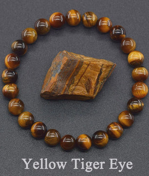 Natuurlijke Edelsteen Armband - Reiki, Blauwe Apatite, Lapis Lazuli, Amethist & Tijgeroog