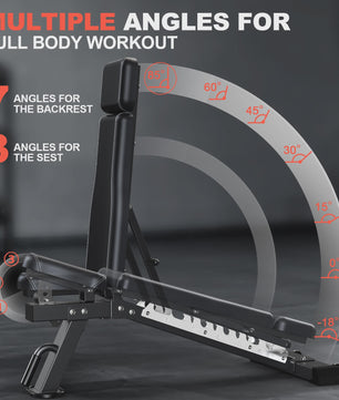 Verstelbare Trainingsbank - Opvouwbaar Fitness Bankje voor Krachttraining