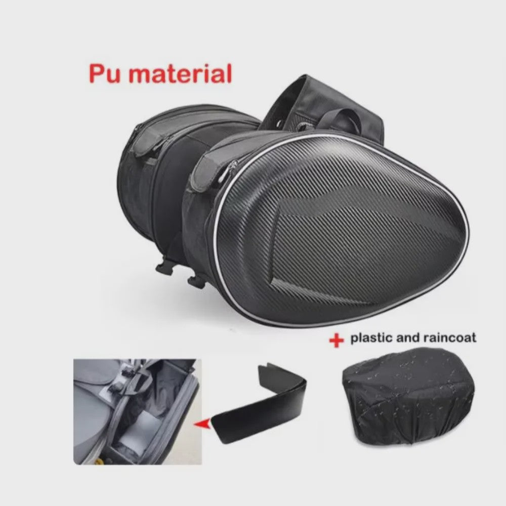 Universele Motor Zadel Tassen Set - Waterdicht, Uitbreidbaar & Helm Opslag