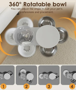 Automatische Voer- en Waterdispenser voor Katten & Honden - 2.4L Droogvoer & 2.6L Water