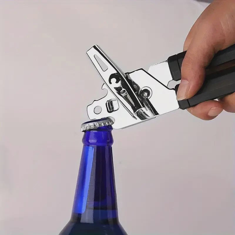 Multifunctionele RVS Blikopener & Flesopener - Keuken Gadget