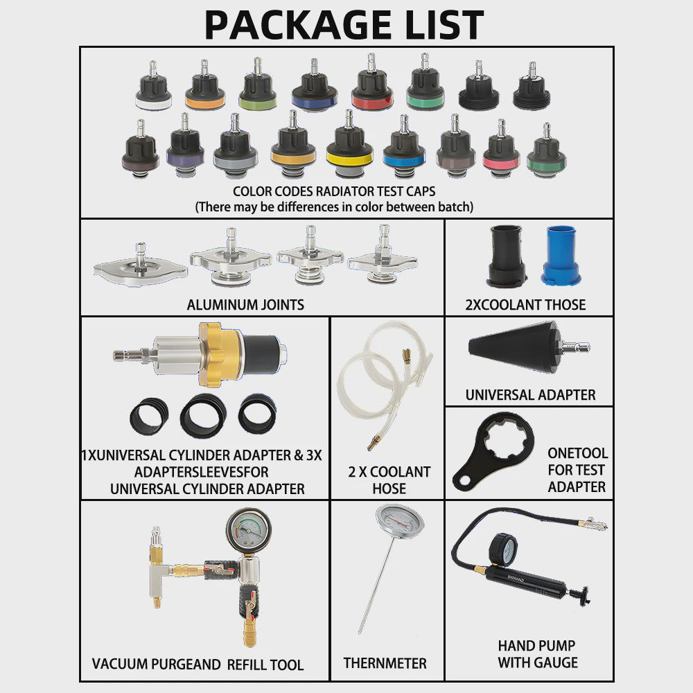 Professionele Koelsysteem Druk & Vacuüm Tester Kit - Lekdetector Auto Radiator