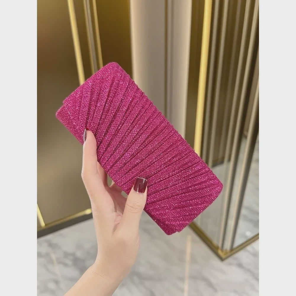 Glitter Avond Clutch Tas met Afneembare Ketting - Elegant & Feestelijk