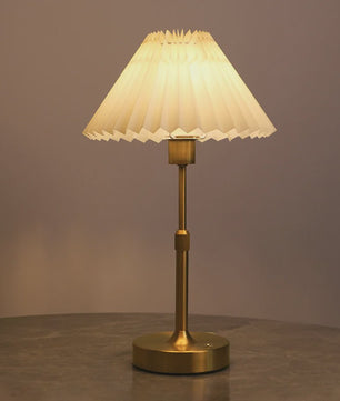 Draadloze Tafellamp met Stoffen Kap - Oplaadbaar & Dimbaar met Touch Switch - Warm Licht