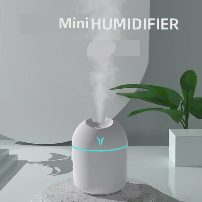 Mini USB Luchtbevochtiger & Aroma Diffuser met LED Kleurenlamp - Stille Werking