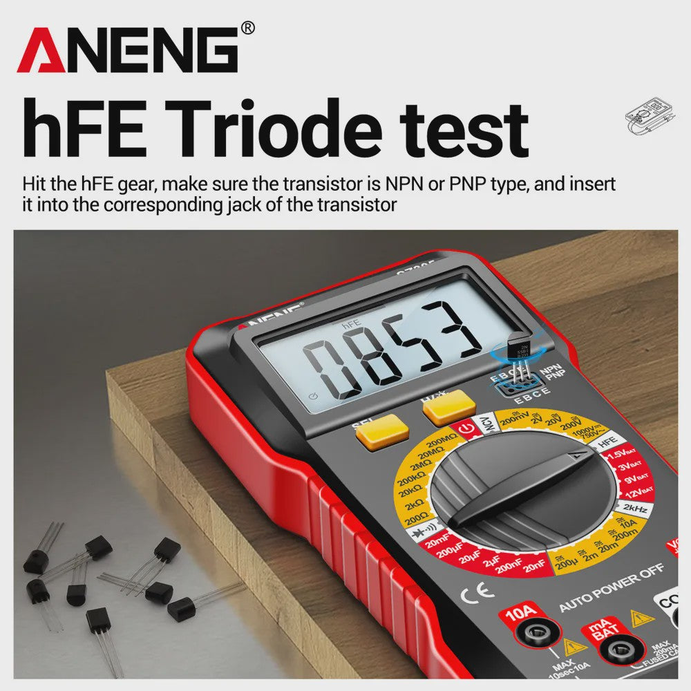 ANENG SZ305 Digitale Multimeter: Professionele Tester voor Elektriciens