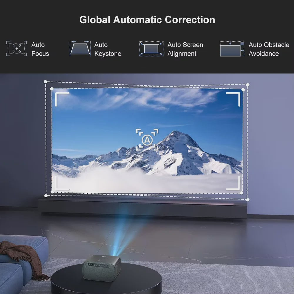 Lenovo X3 Full HD Projector: 1080P, 4K Ondersteuning, 1000 CVIA Lumens, HDR10, Android Smart TV voor Home Cinema