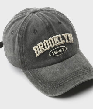 Retro Brooklyn Baseball Cap - Katoen, Verstelbaar, Unisex