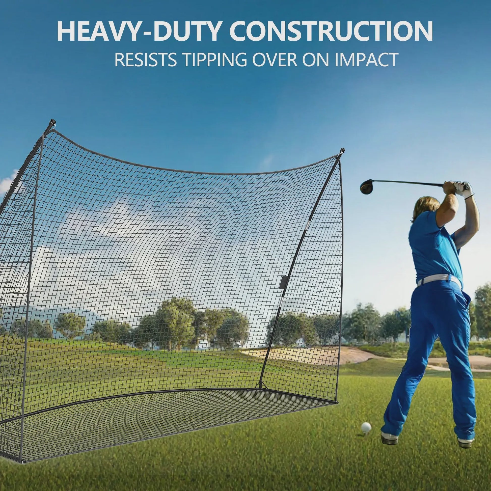 Golf Oefennet 305x217cm - Draagbaar Golf Net voor Achtertuin, Inclusief Draagtas