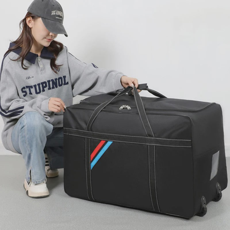 Grote Opvouwbare Reistas met Wielen - 180L Trolley Bagage voor Weekend of Vakantie