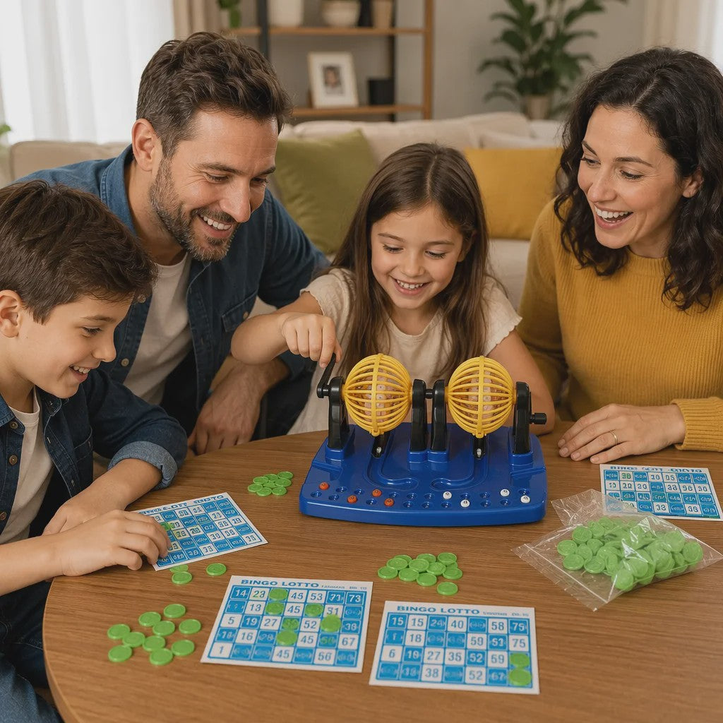Klassiek Bingo Loto & Tombola Spel - Complete Set met 90 Ballen en 48 Kaarten