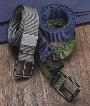 Stijlvolle Heren & Dames Canvas Riem met Pin Gesp - Duurzaam en Trendy voor Outdoor & Jeans