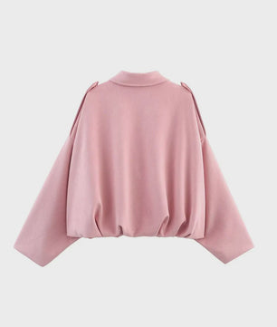 Dames Suède Bomberjack - Oversized Pasvorm, Lange Mouwen, Chic Streetwear