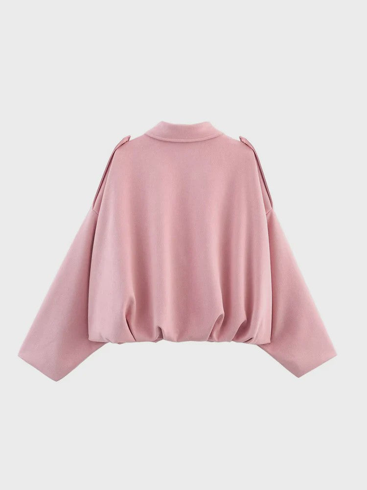 Dames Suède Bomberjack - Oversized Pasvorm, Lange Mouwen, Chic Streetwear