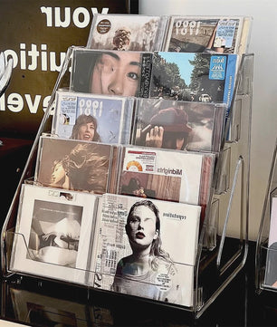 Transparant CD-rek & Opbergbox voor Vinylplaten en Mini Discs - Stijlvolle Collectie Display