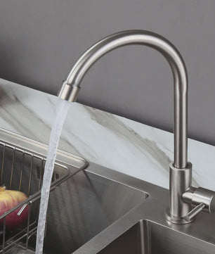 RVS Keukenkraan - Zwenkbaar, Enkel Koud Water