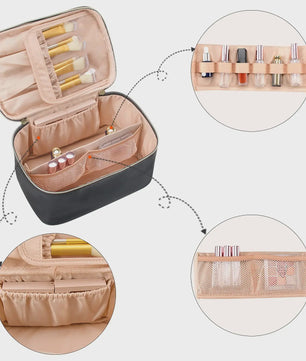Grote Make-up Tas - Draagbare Kosmetische Organizer met Veel Opbergruimte voor Dames en Meisjes