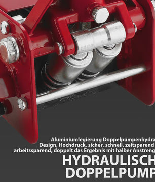 3T Hydraulische Vloerkrik - Zwaar Uitvoering Staal met Dubbele Pomp & Hefbereik 75-505mm