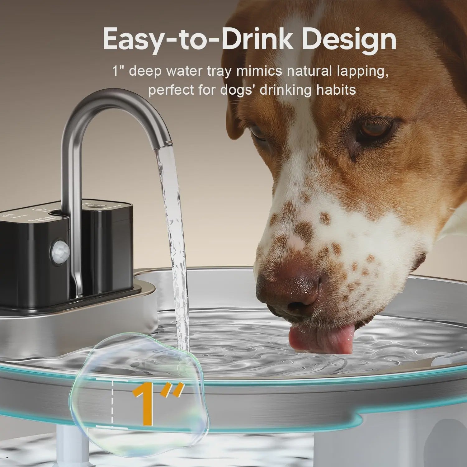 7L Roestvrijstalen Slimme Drinkfontein voor Katten en Honden met Sensor en Oplaadbare Batterij