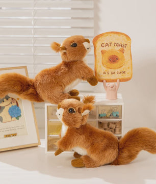 Schattige Zittende Eekhoorn Pluche Knuffel - Perfect Cadeau voor Kinderen