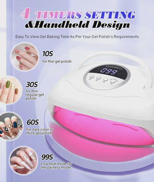 380W UV LED Nagel Lamp - 84 LEDs, Snellrogend & Automatische Sensor