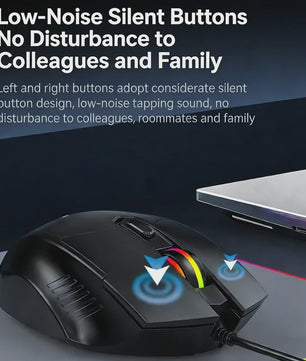 Ergonomische USB Bedrade Gaming Muis met 6 Knoppen en 7200 DPI
