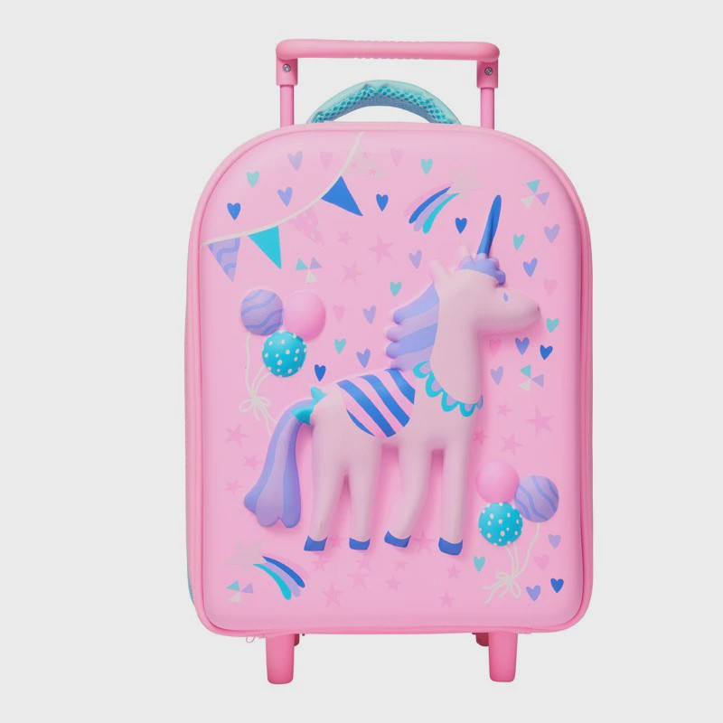 Kinder Koffer met 3D Dinosaurus en Trolleyfunctie - Schooltas & Reisbagage