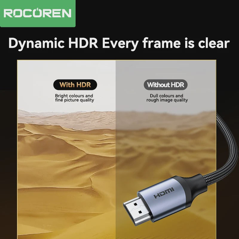 Rocoren HDMI 2.0 Kabel - 4K@60Hz Hoge Snelheid voor PS5, Xbox & PC