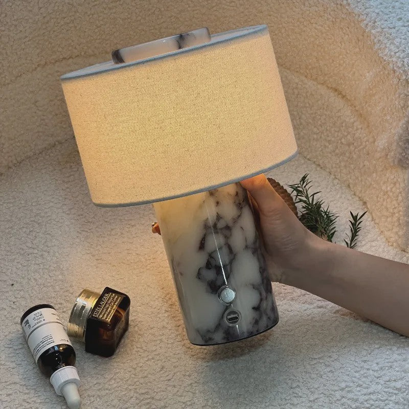 Luxe Marmeren Tafellamp Draagbaar & Oplaadbaar - Scandinavisch Design