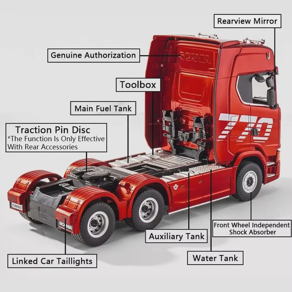 RC Tractor Truck Scania 770S 1:18 - Officieel Gelicenseerd met Licht & Geluid