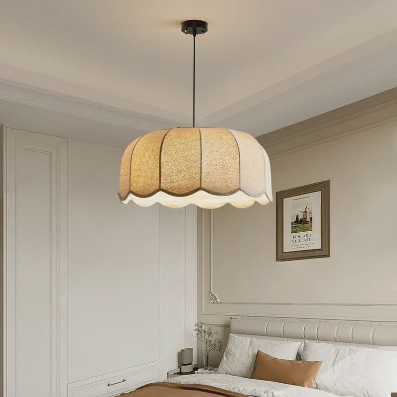 Scalloped Stof Hanglamp - Scandinavische Stijl - Woonkamer, Slaapkamer, Restaurant