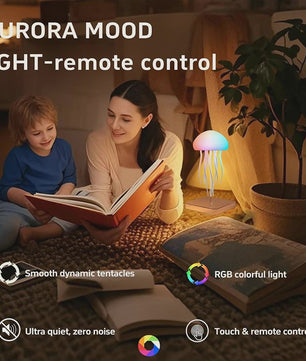 LED Kwallenlamp met 9 Tentakels, Kleurverloop & Afstandsbediening - Sfeervolle Decoratie