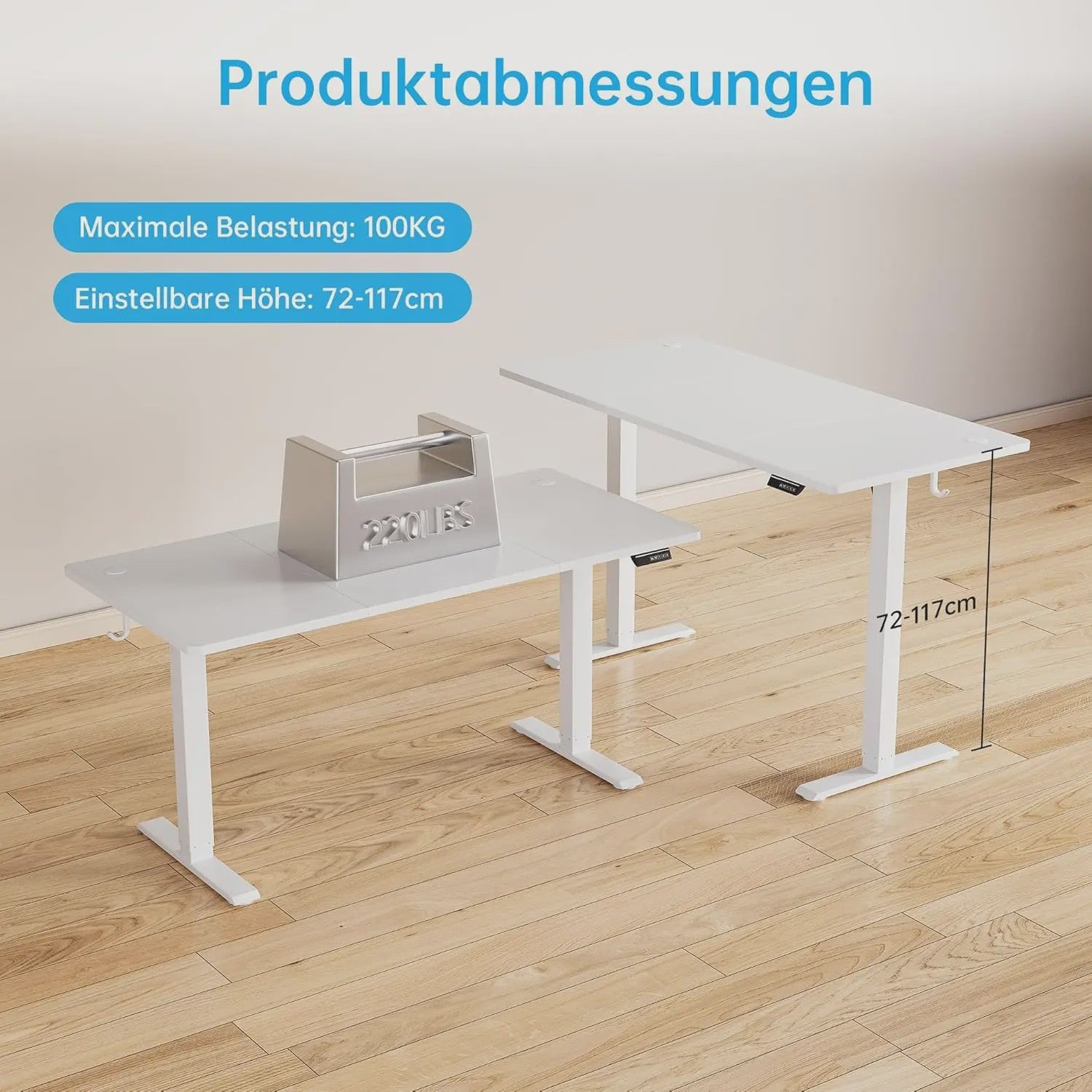 Elektrisch In hoogte Verstelbaar Bureau met Geheugenfunctie - Ergonomisch en Stil