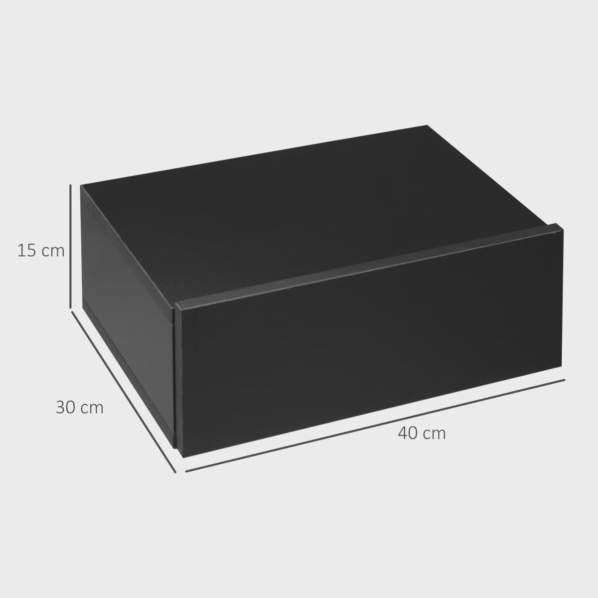 Homcom Set of 2 Floating Nightstands with Modern Drawer 40X30X15 cm