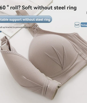 Comfortabele Push-Up Bh met Voorsluiting en Verstelbare Bandjes - Grote Maten