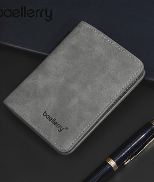 Baellerry Heren Portemonnee - Minimalistisch PU Leer Front Pocket Portemonnee