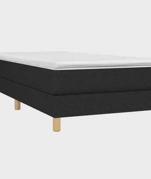 Zwart Stoffen Bedframe met Lattenbodem 90x200 cm - Stevig Ondersteuningssysteem voor Eenpersoonsbed