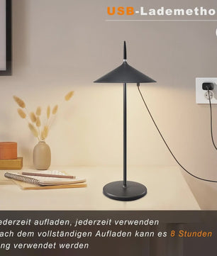 Draadloze LED Tafellamp Oplaadbaar met USB-C, Dimbaar & Waterdicht (IP44)
