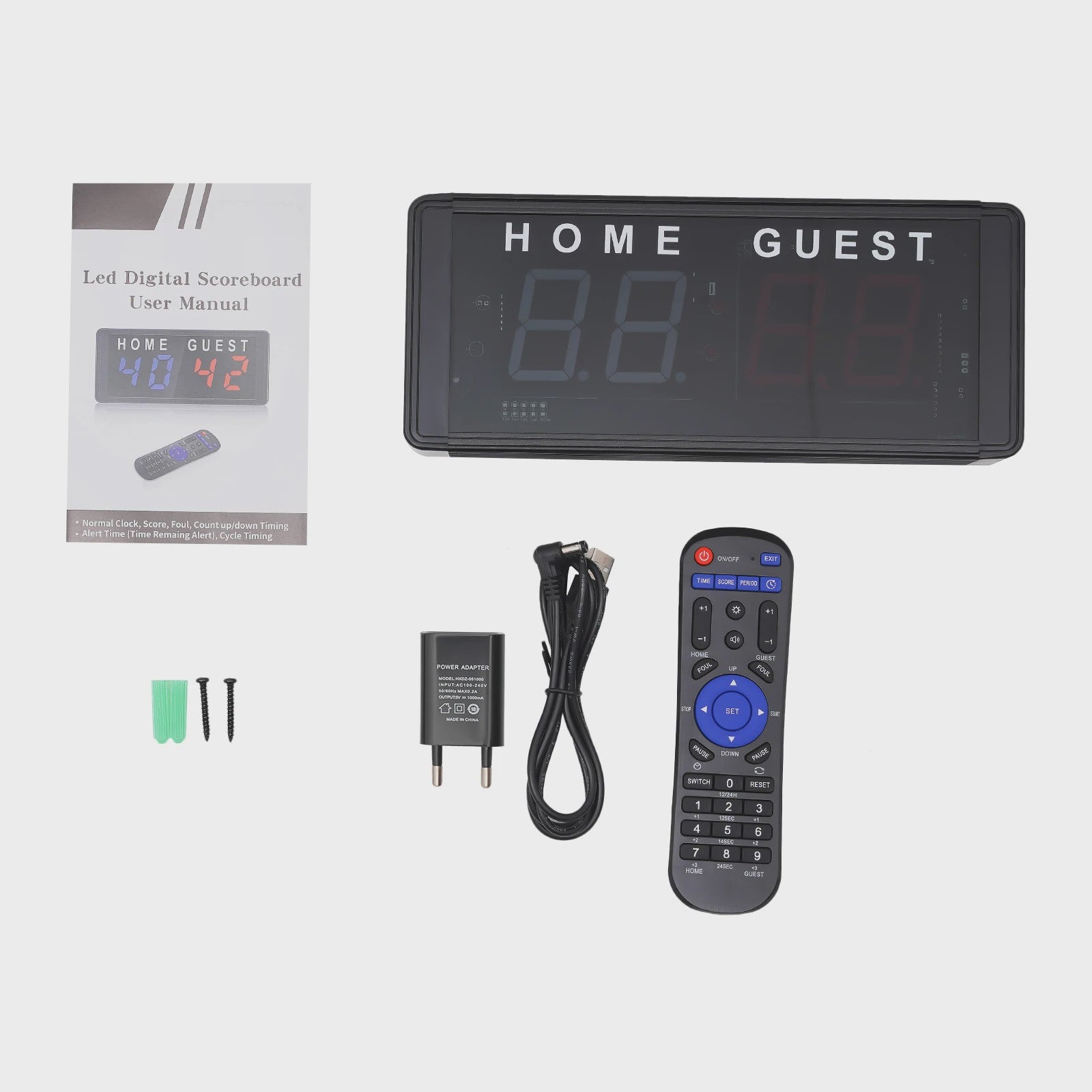 Professioneel LED Scorebord met Timer & Afstandsbediening - Instelbare Helderheid
