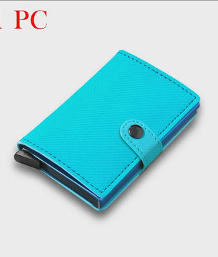 Minimalistische RFID-blokkerende Cardholder met Automatische Pop-Up | PU Leer