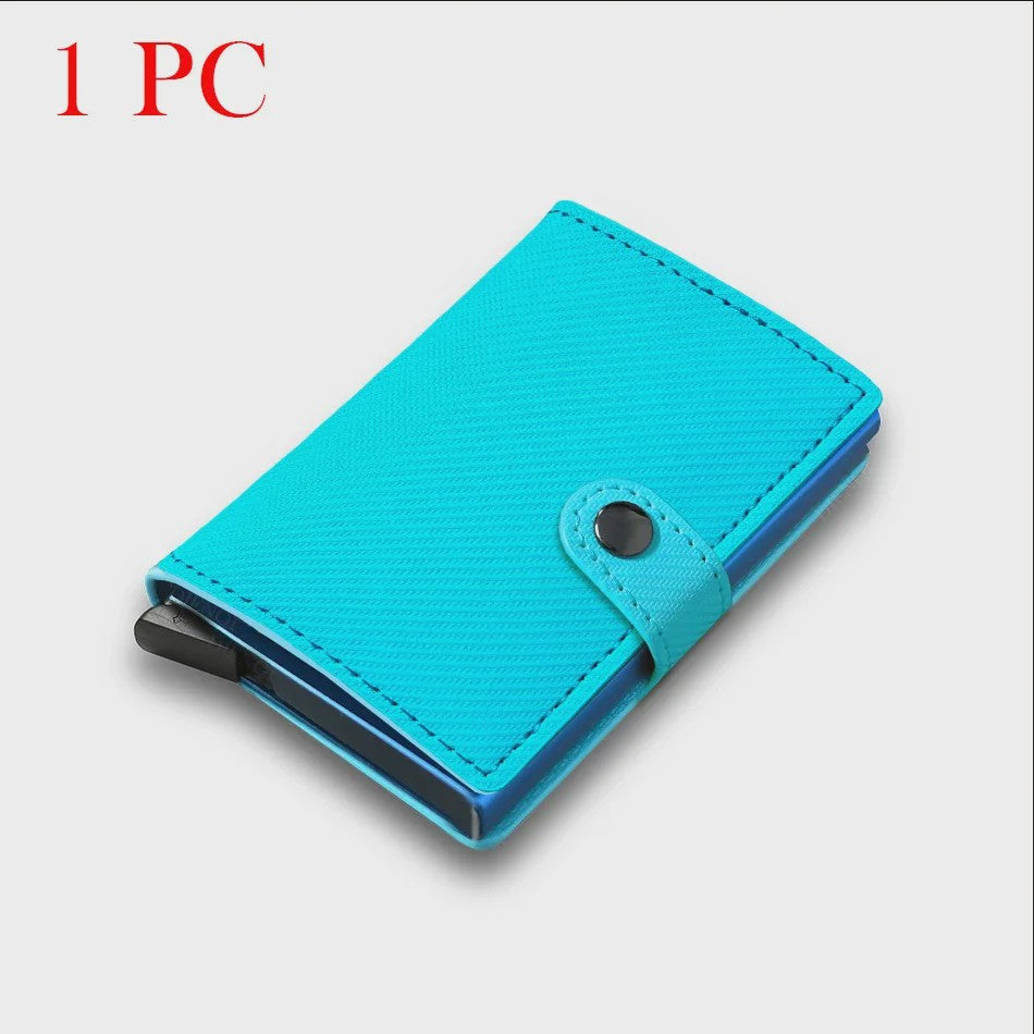 Minimalistische RFID-blokkerende Cardholder met Automatische Pop-Up | PU Leer